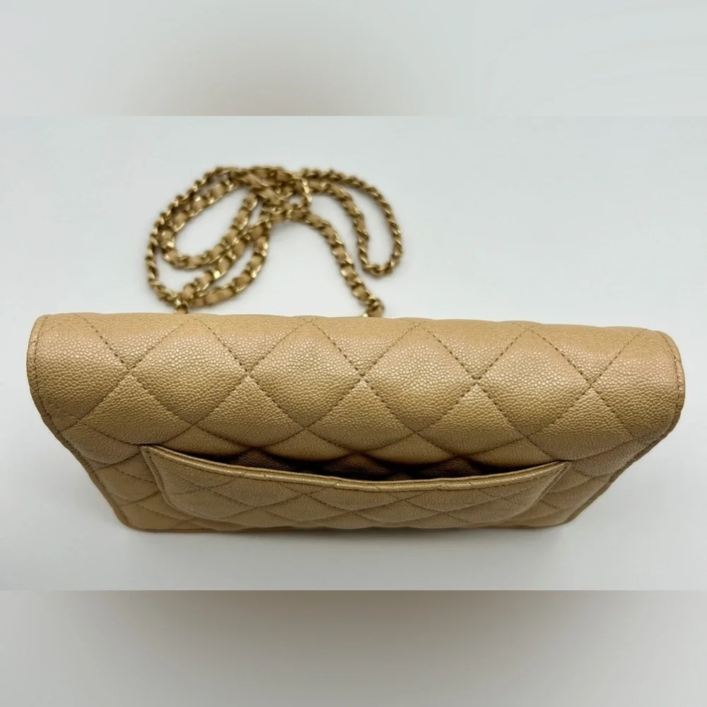 Chanel WOC 19S Iridescent Beige Caviar Leather with Gold Hardware 27xx